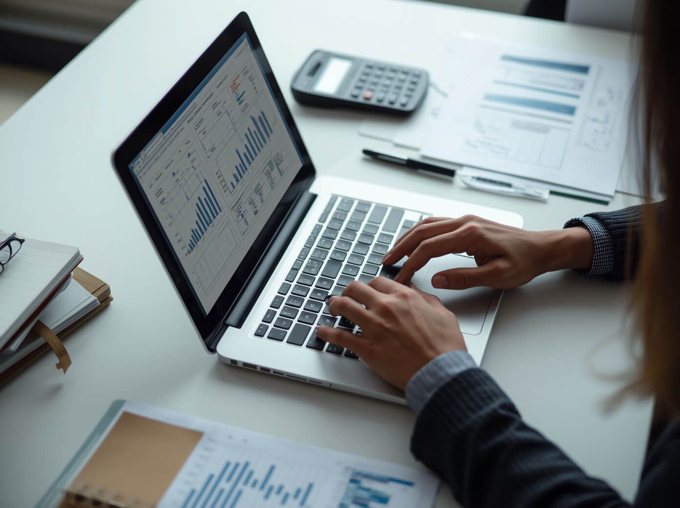 Personal trabajando en laptop - Obrecont Perú